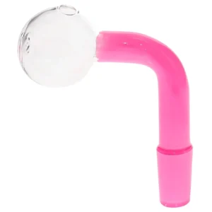 14MM Male Neon Pink Glass On Glass Oil Burner Adapter