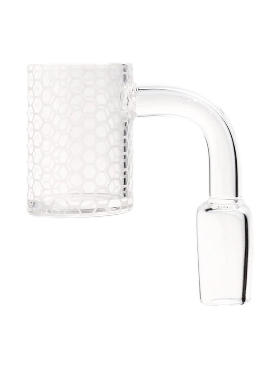 14MM Male Quartz Banger With Stack Tesselation Etched Design