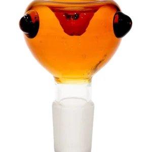 18MM Amber Bowl Male Glass Bowl