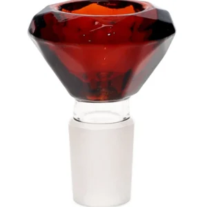 18MM Amber Diamond Male Glass Bowl