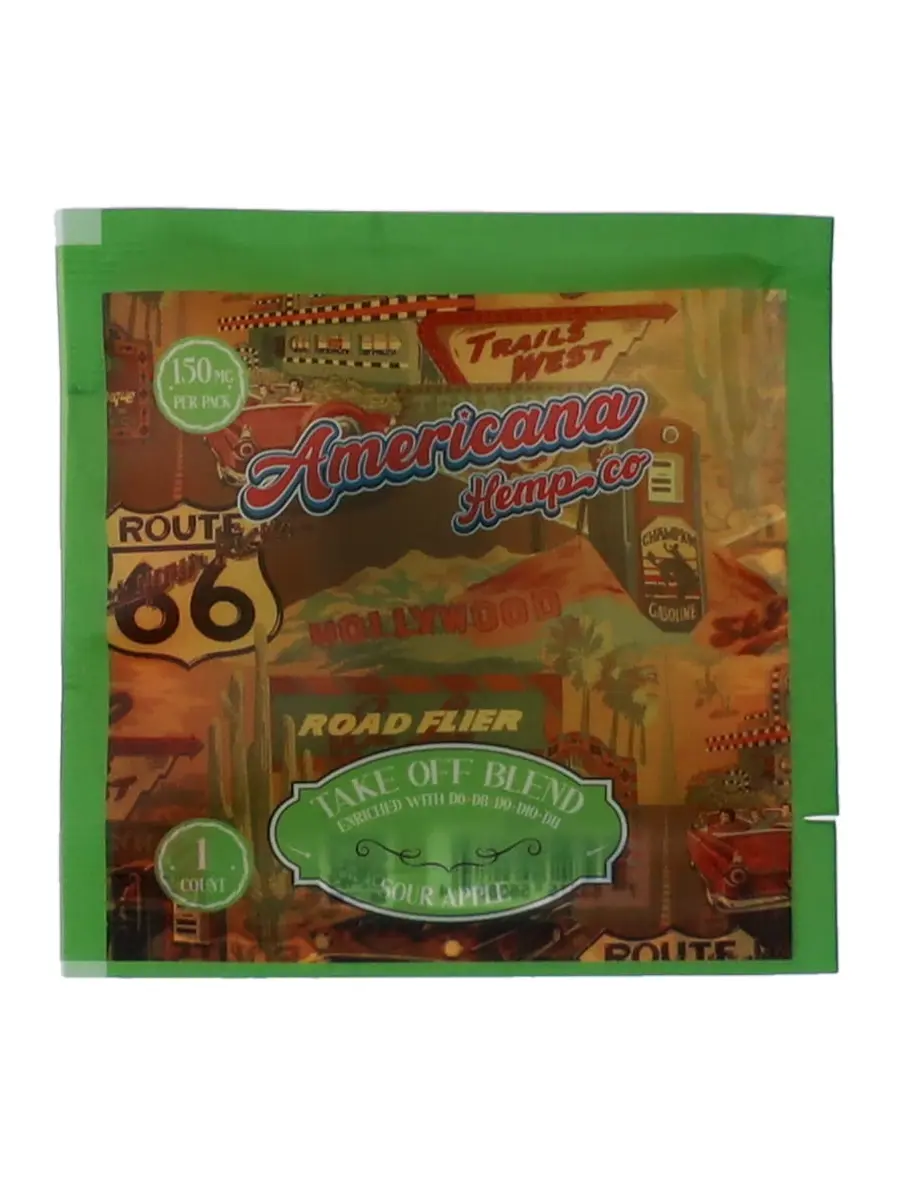 Sour Apple Americana Hemp Co Take Off Blend Gummies 150mg - Image 2