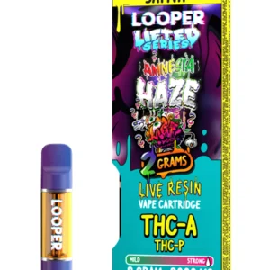 Amnesia Haze Looper Lifted Series THC-A+THC-P Live Resin Cartridge 2G