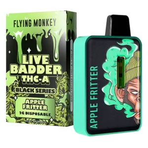 Apple Fritter Flying Monkey Live Badder THCA Black Series Disposable 2G