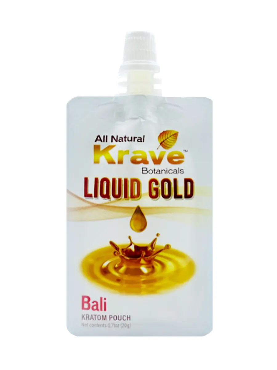 Bali Krave Botanicals Liquid Gold Kratom Extract Pouch 20G