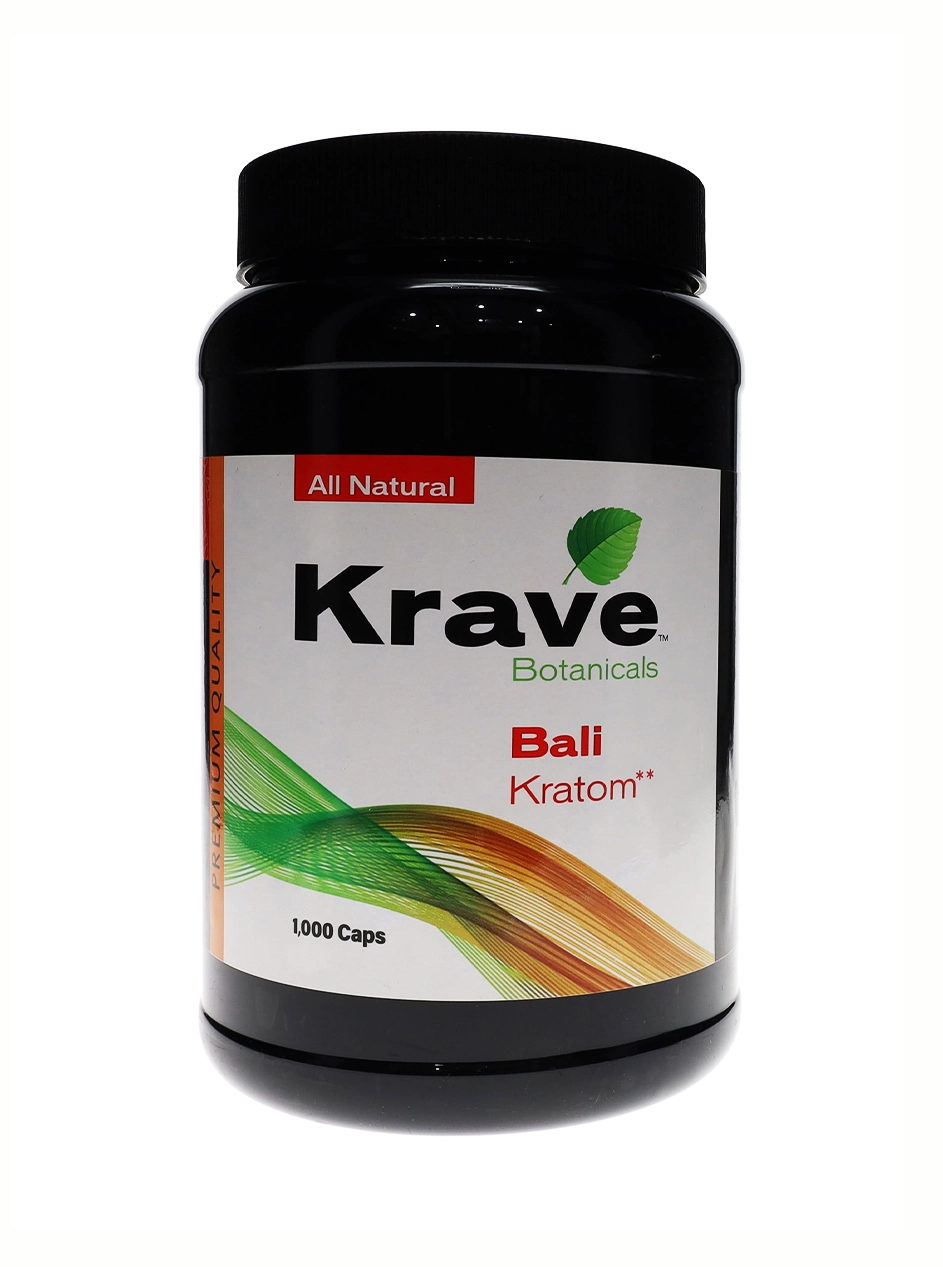 Bali Krave Botanicals Kratom Capsules 1000ct