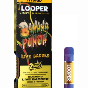 Banana Punch Looper Limited Edition Diamond Live Badder HHC+THCP Cartridge 2G