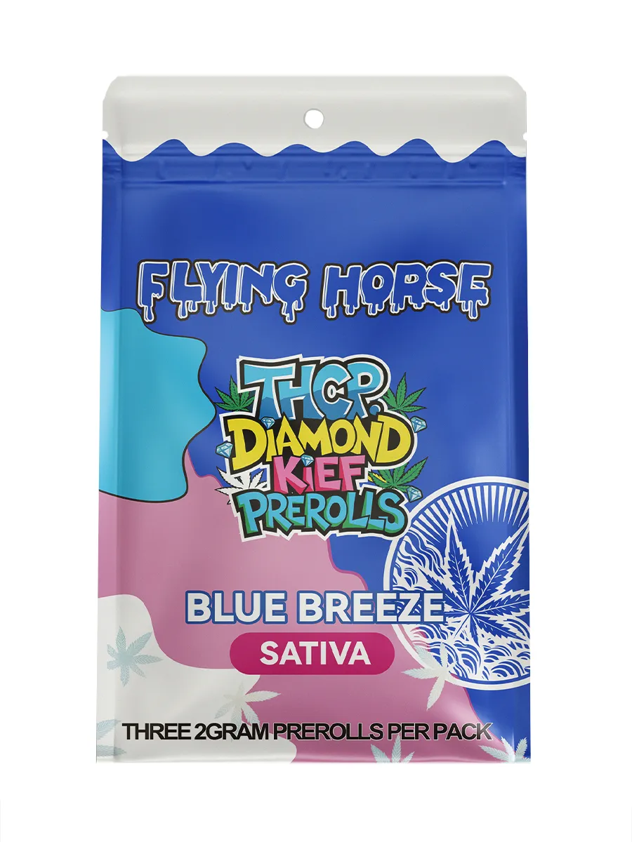 Blue Breeze Flying Horse THCP Diamond Kief Pre-Rolls 3ct