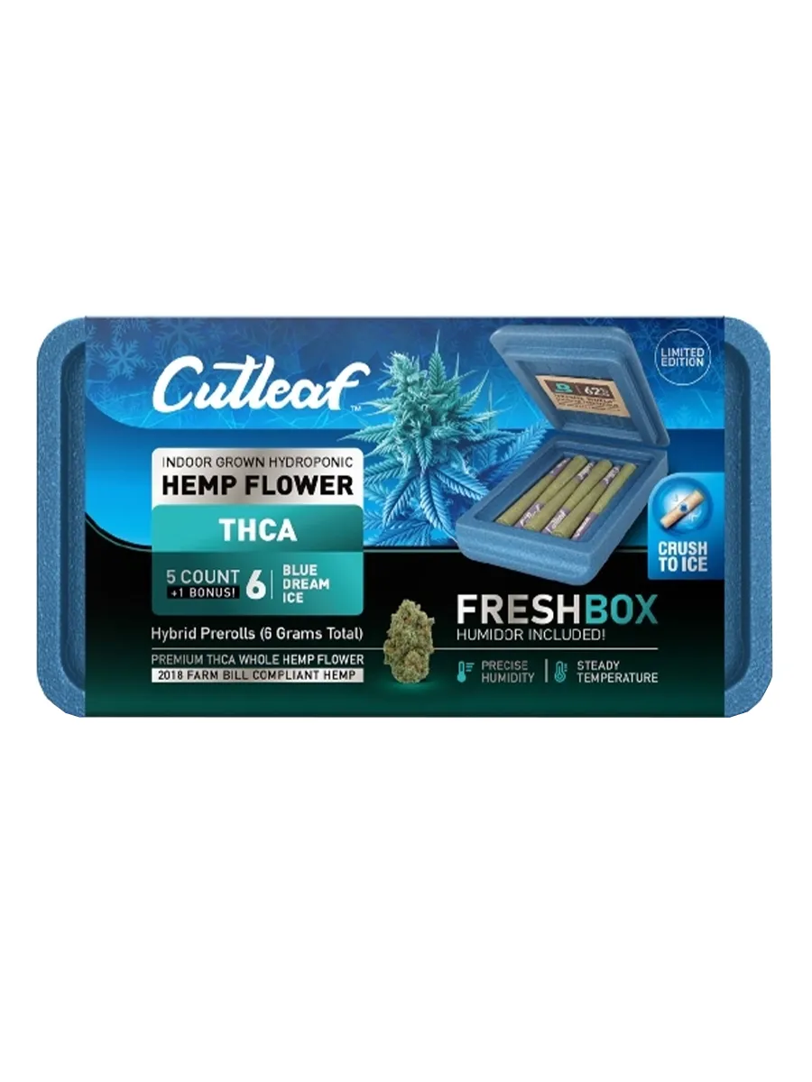 Blue Dream Ice Cutleaf THCA Pre-Rolls 6ct + FreshBox