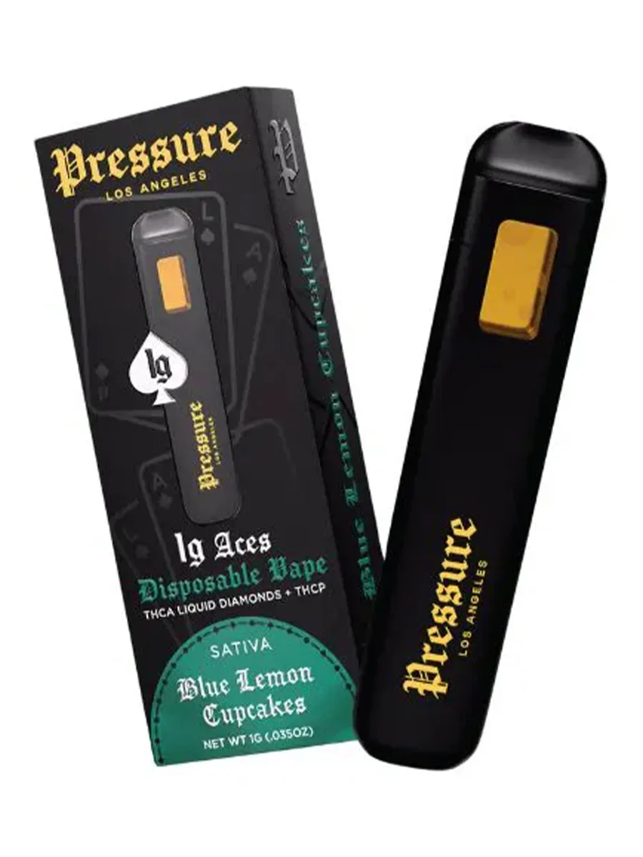 Blue Lemon Cupcakes Pressure LA Aces THCA+THCP Disposable 1G