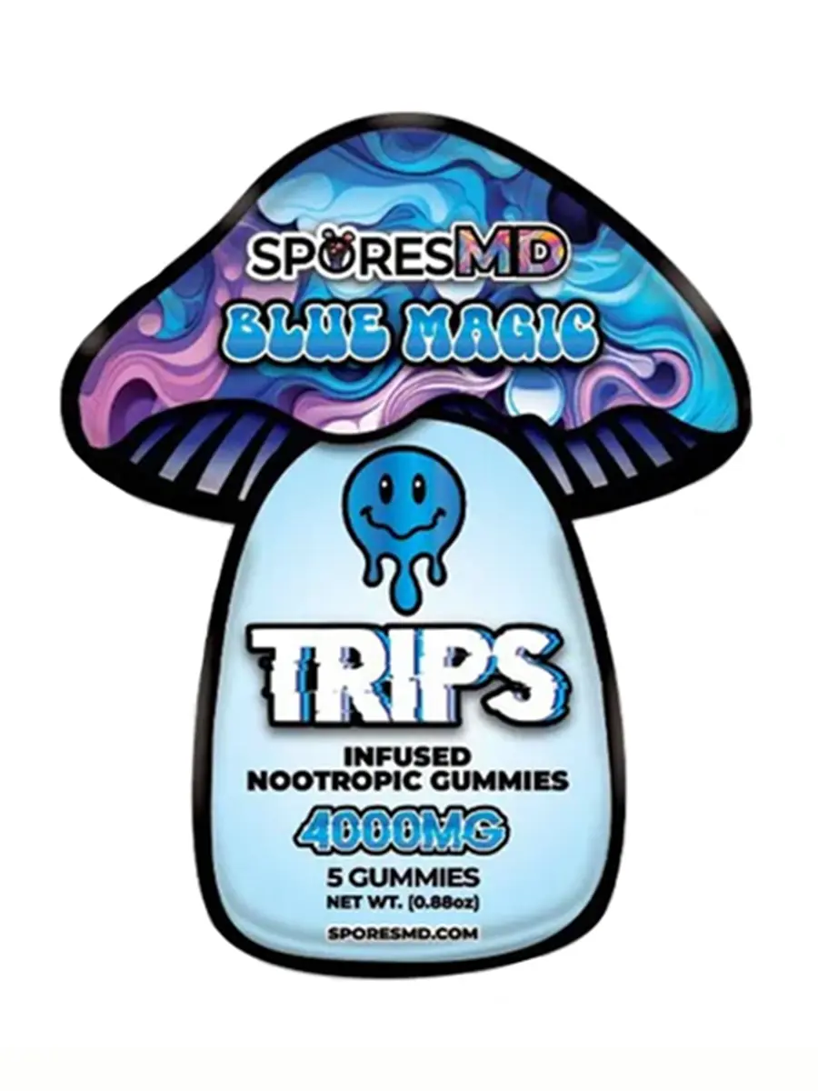 Blue Magic SporesMD Trips Infused Nootropic Gummies 5Pcs