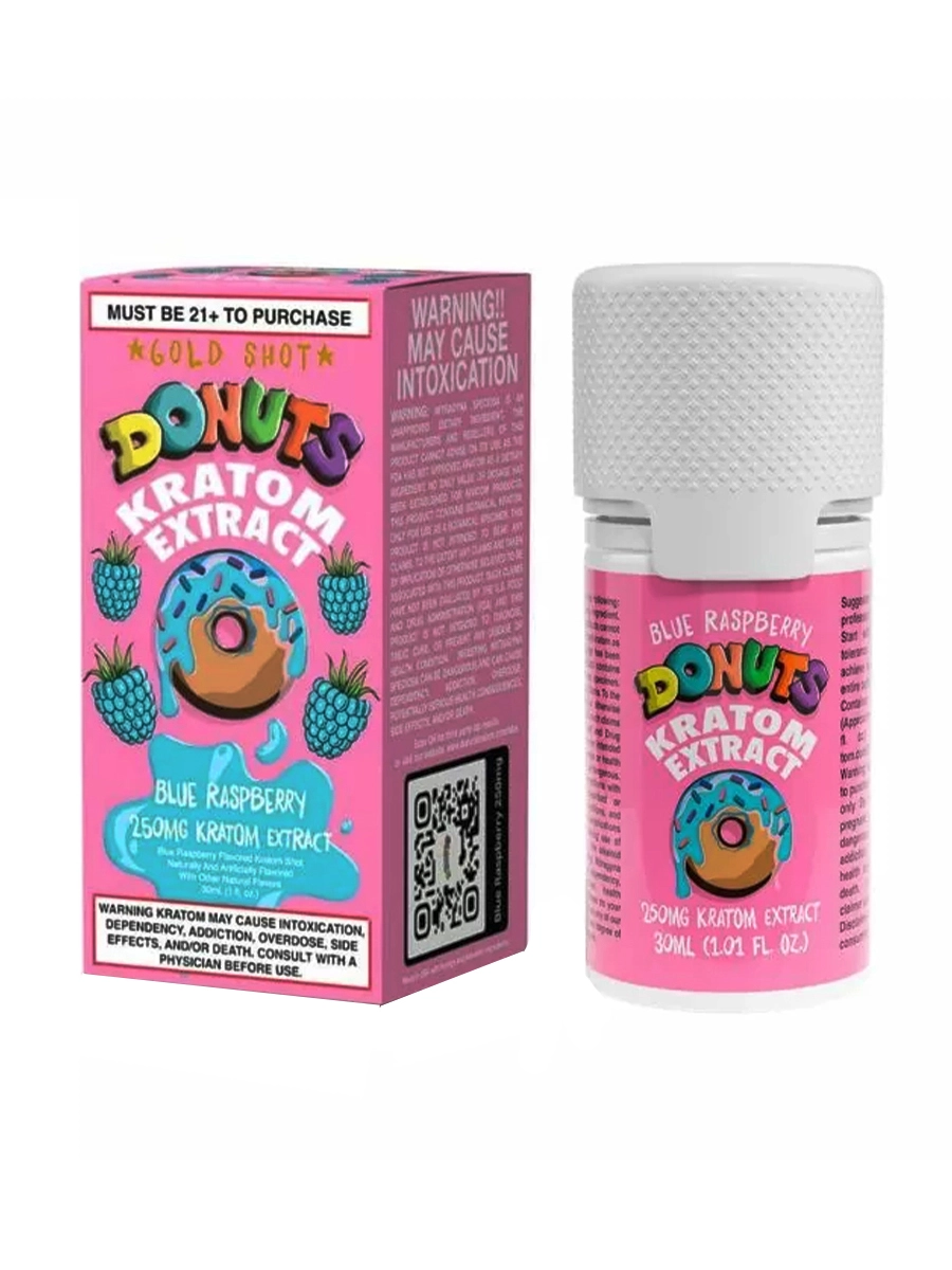 Blue Raspberry Donuts Kratom Extract 30ml 250mg - Image 2