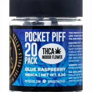 Blue Raspberry Piff Stixs THCA Pocket Piff Pre-Rolls 20ct
