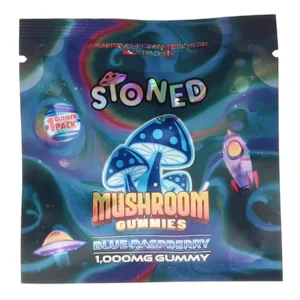 Blue Raspberry Stoned Amanita Muscaria Mushroom Gummies 1000MG