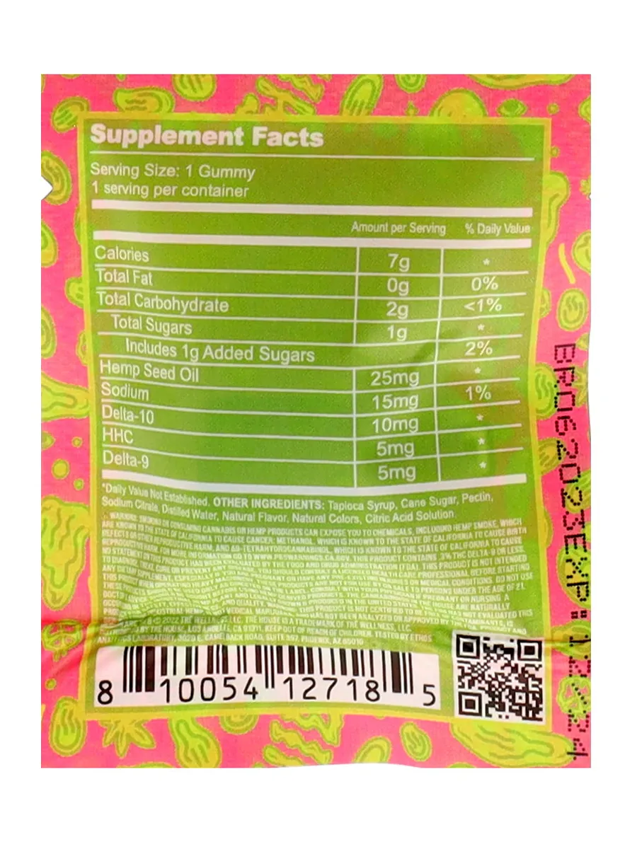 Blue Raspberry Tre House D10 + HHC + D9 Gummies 1ct - Image 2