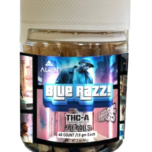 Blue Razz Alien Exotics THC-A Diamond Infused Pre-Rolls 40ct