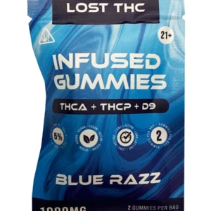 Blue Razz Lost THC THCA+THCP+D9 Infused Gummies 2ct
