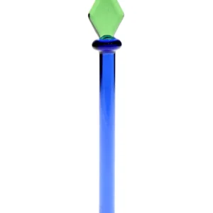 Blue With Green Wand Glass Dabber