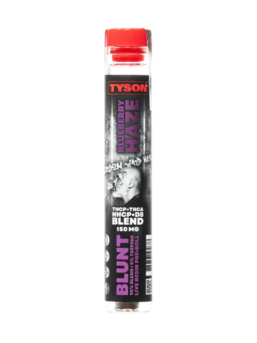 Blueberry Haze Tyson 2.0 THCP Blend Live Resin Blunt Pre-Roll 150G