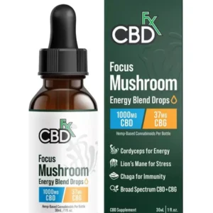 CBDfx Focus CBG + CBD Blend Mushroom Tincture 1000mg 30ml
