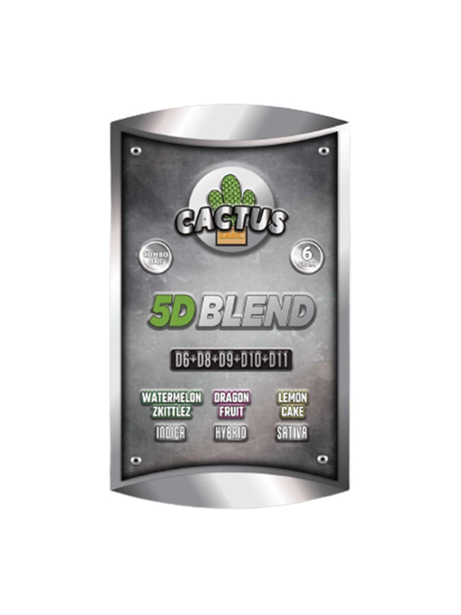 Watermelon Zkittlez | Dragon Fruit | Lemon Cake Cactus Labs 5D Blend Disposable 6G