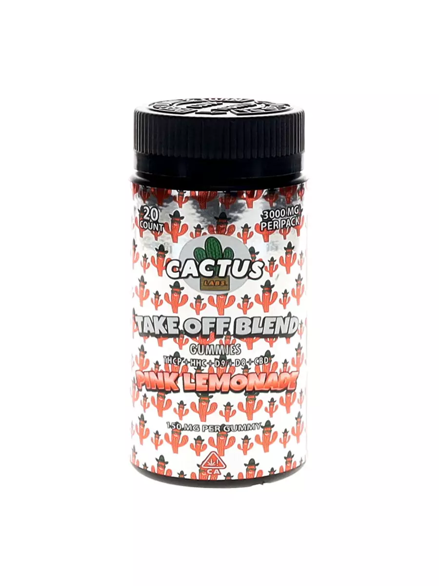 Pink Lemonade Cactus Labs Take Off Blend Gummies 3000mg