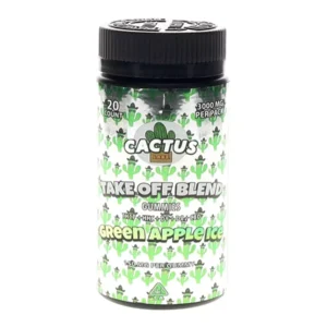 Green Apple Ice Cactus Labs Take Off Blend Gummies 3000mg