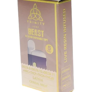 Cereal Milk Trinity Hemp The Beast Knockout Blend Mod Box Vape 5G