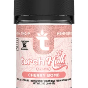 Cherry Bomb Torch Lil Hulk HHC | D9 | THCP Gummies 375mg 15ct