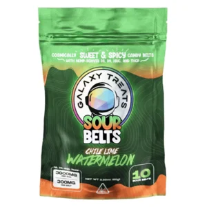Chile Lime Watermelon Galaxy Treats Sour Belts D8+D9+HHC+THCP Gummies 3000mg