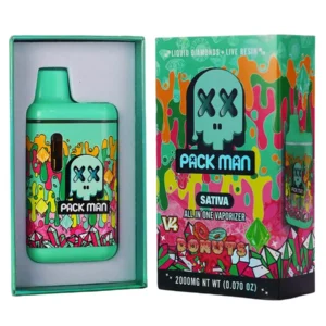 Donuts Pack Man V4 Liquid Diamonds Live Resin Vaporizer 2000MG