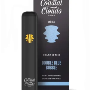Double Blue Bubble Coastal Clouds Delta 8 THC Disposable Vape 2G