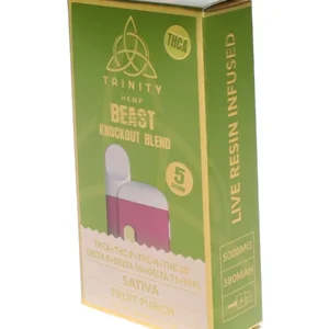Fruit Punch Trinity Hemp The Beast Knockout Blend Mod Box Vape 5G