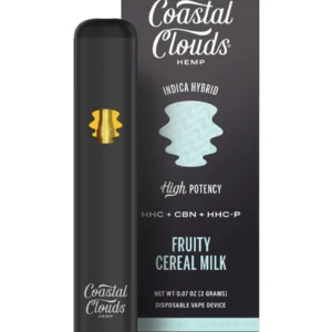 Fruity Cereal Milk Coastal Clouds High Potency HHC+CBN+HHC-P Disposable Vape 2G