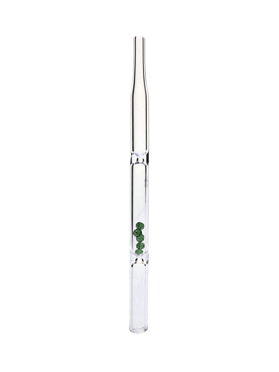 Glass Dab Tool With Green Diamonds