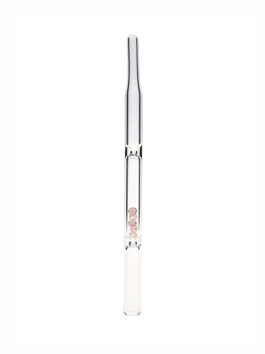 Glass Dabber With Pink Diamonds