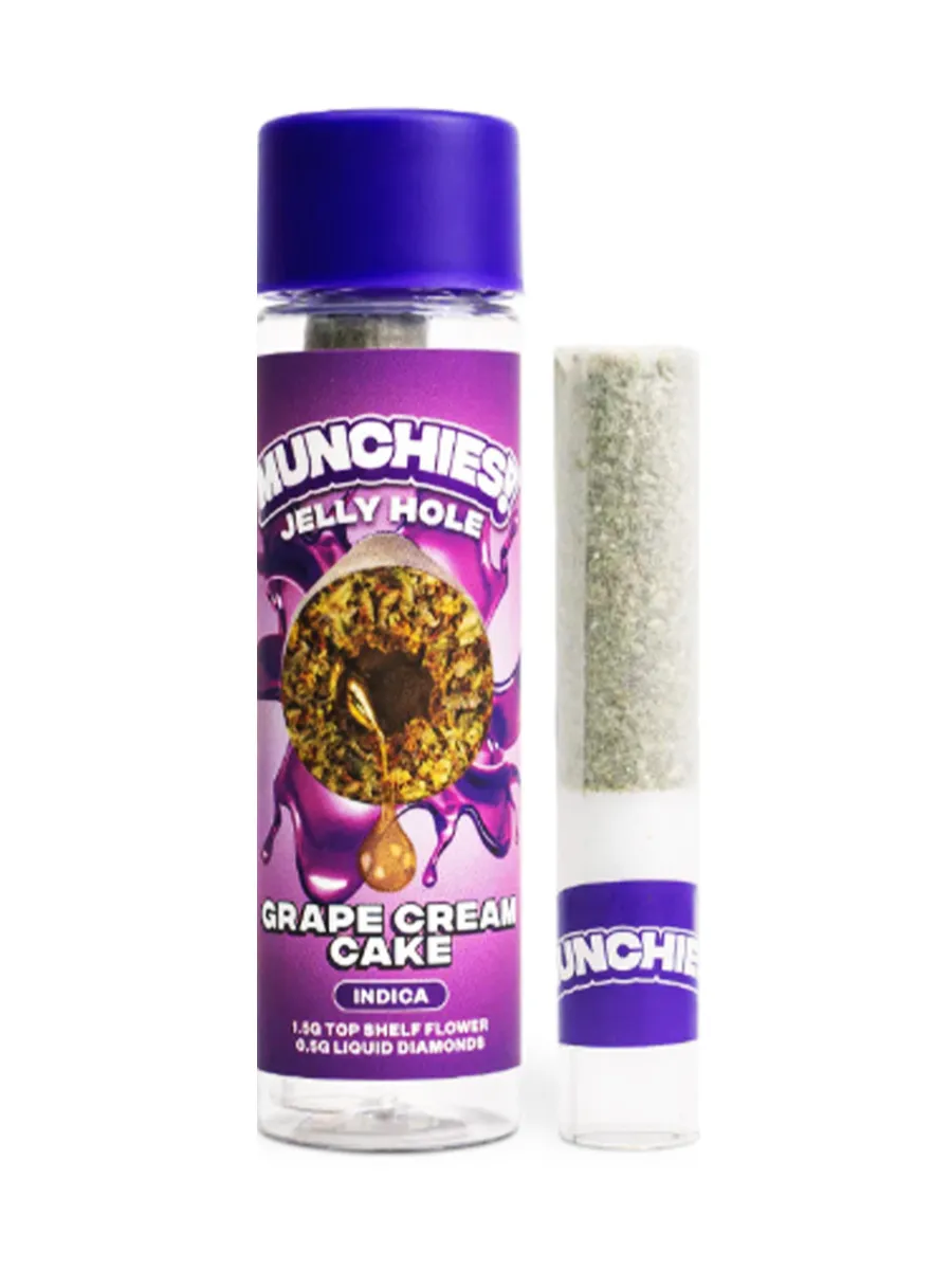 Grape Cream Cake Munchies Jelly Hole Pre-Rolls 2G