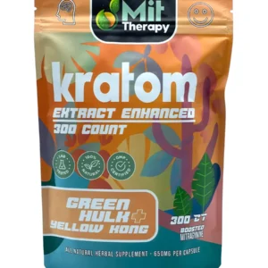 Green Hulk | Yellow Kong Mit Therapy Kratom Extract Capsules 300ct