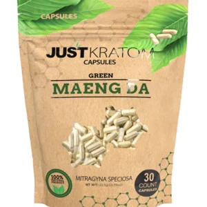 Green Maeng Da Just Kratom Mitragyna Speciosa Capsules 30ct