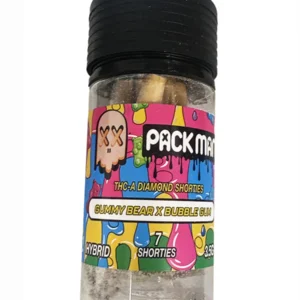Gummy Bear x Bubble Gum Pack Man THCA Dimond Shorties Pre-Rolls 7ct 3.5G