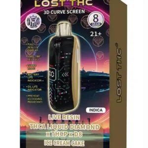 Ice Cream Cake Lost THC Liquid Diamond THCA x THCP x D8 Live Resin Disposable 8G