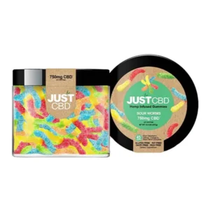 Just CBD Sour Worm Gummies 750mg
