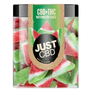 Just CBD Watermelon Slices CBD+THC Gummies Jar 16oz
