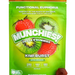 Kiwi Burst Munchies Euphoria Delta 9 Gummies 20ct