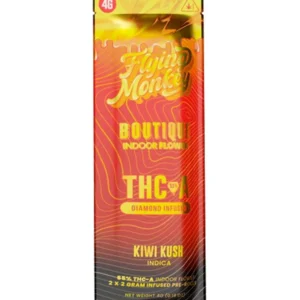 Kiwi Kush Flying Monkey THC-A Diamond Infused Boutique Collection Pre-Roll 4G