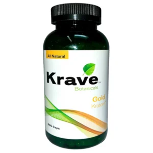 Krave Botanicals Gold Kratom Capsules 300ct