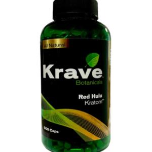 Krave Botanicals Red Hulu Kratom Capsules 500ct