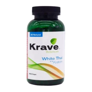 Krave Botanicals White Thai Kratom Capsules 300ct