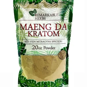 Maneg DA Red Vein Remarkable Herbs Kratom Powder 20oz Bag