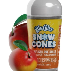 Mango Freeze Pop Big Chief Snow Cones Infused Pre-Rolls THCa Flower+THC-A Diamonds 2.5G