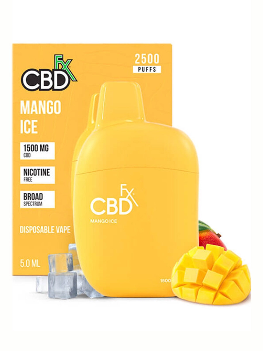Mango Ice CBDFx CBD + 10mg THC Vape Pen 1500mg